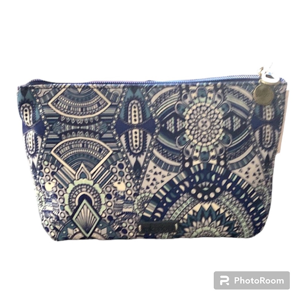Sakroots Navy Wanderlust Essential Medium Cosmetic Bag Accessory Bag Mandala NWT - Picture 3 of 10